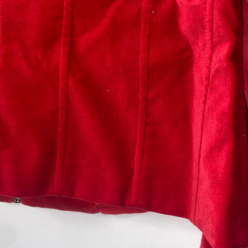 Jones New York Petites Women's Red Bomber Jacket - Picture 9 of 9